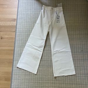 Zara White Marine Straight Jeans